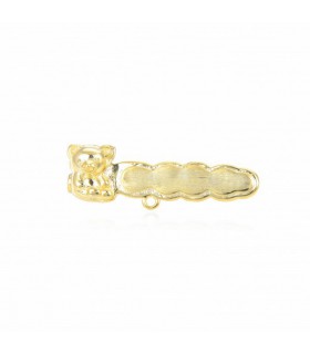 ALFILER DE PLATA BEBE OSITO CHAPADO