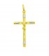 COLGANTE CRUZ BICOLOR ORO CRISTO