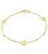 PULSERA ROSAS CALADAS ORO