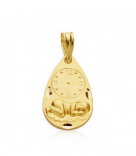 MEDALLA BEBE RELOJ GOTA