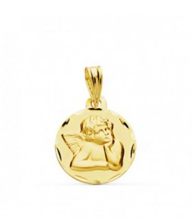 MEDALLA ÁNGEL DE LA GUARDA ORO REDONDA