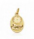 MEDALLA NIÑO RELOJ OVALADA ORO