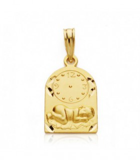 MEDALLA ORO 18KTES NIÑO HORA