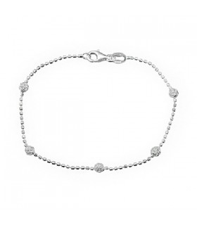 PULSERA DE PLATA SIN PIEDRA BOLITAS CALA