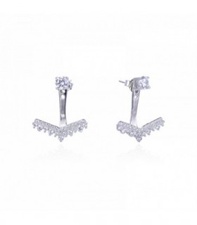 PENDIENTES DOBLES V PLATA