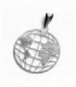 COLGANTE PLATA BOLA MUNDO