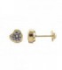 PENDIENTES PIEDRA CORAZON 9KTES N5