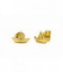 PLATA PENDIENTES BARQUITO CHAPADO
