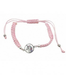 PULSERA PLATA DE LEY UNICORNIO MACRAME