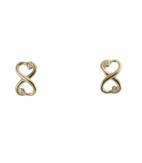 PENDIENTES ORO 9KTES INFINITO CIRCOS LAT