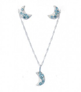 JUEGO DE PLATA DE LEY LUNA DE PIEDRAS