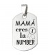 COLGANTE ACERO MAMÁ NUMBER 1