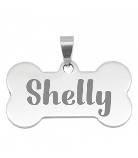 CHAPA PERROS NOMBRE HUESO