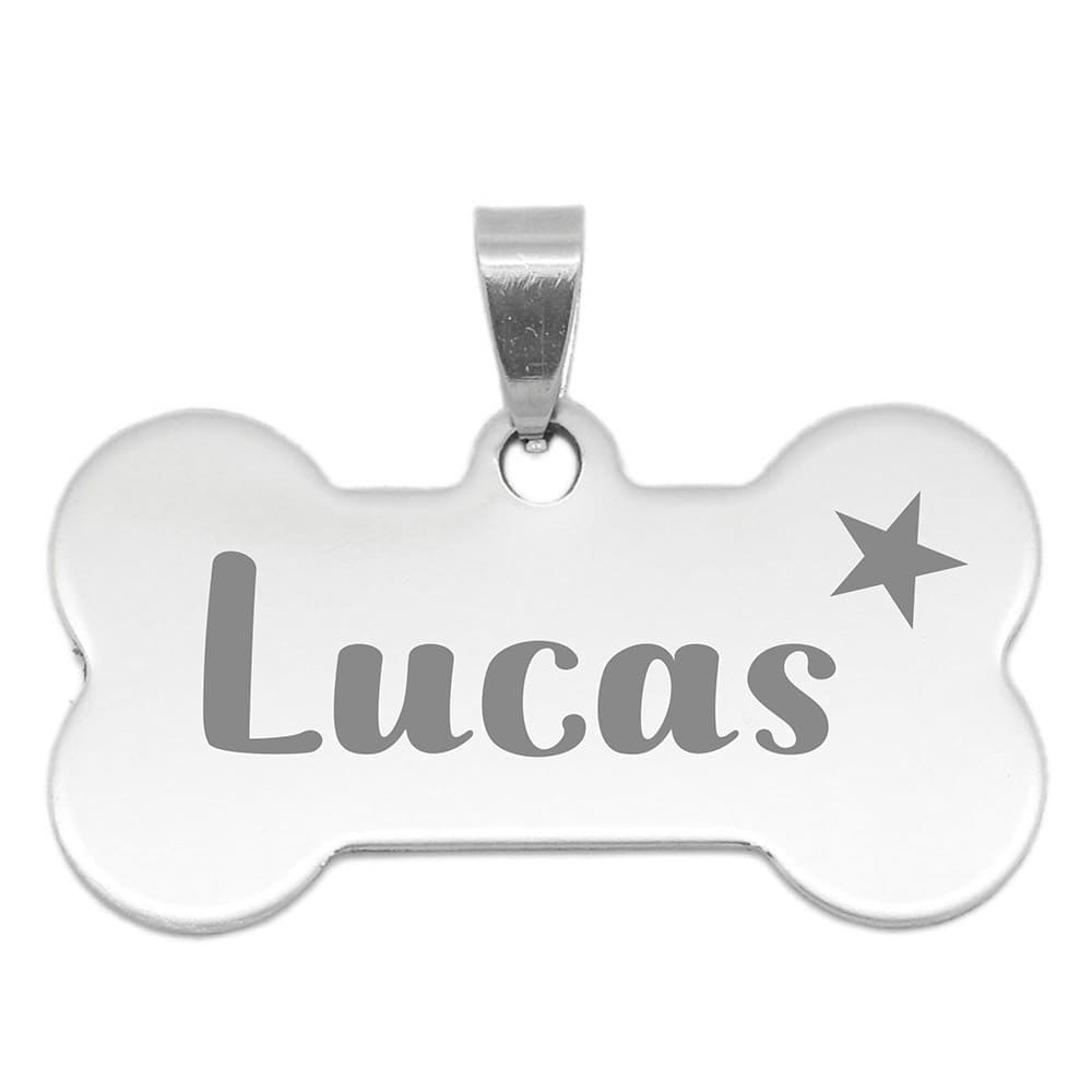 Placas para perros mascotas en acero inoxidable