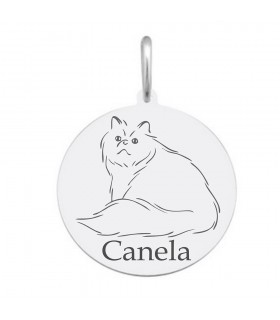 CHAPA REDONDA GATO PERSA ACERO