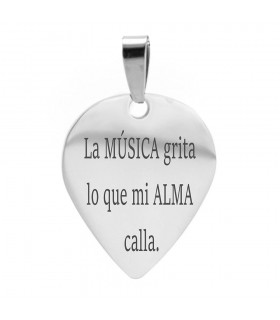 COLGANTE PÚA ACERO LA MÚSICA GRITA