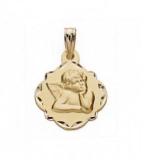 MEDALLA ORO ANGELITO DE LA GUARDA 25MM