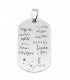 COLGANTE FIRMAS NIÑOS PRINCIPITO ACERO RECTANGULAR