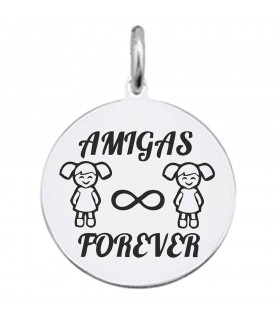 COLGANTE AMIGAS FOREVER PLATA