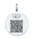 COLGANTE ALERTA MÉDICA PLATA CORAZÓN QR