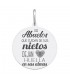 COLGANTE ACERO REDONDO ABUELOS HUELLA