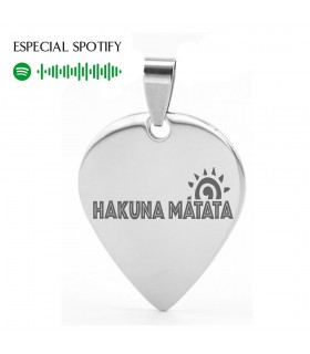 COLGANTE PÚA ACERO SPOTIFY HAKUNA MATATA