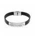 PULSERA COORDENADAS CUERO Y ACERO