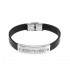 PULSERA COORDENADAS Y PUNTOS CARDINALES CUERO Y ACERO
