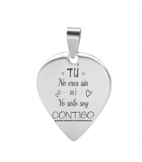 COLGANTE PÚA ACERO SÓLO SOY CONTIGO
