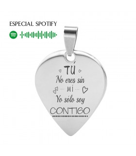 COLGANTE PÚA SPOTIFY ACERO SÓLO SOY CONTIGO