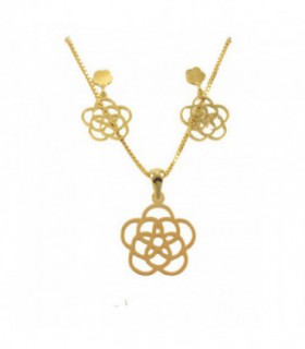 JUEGOS DE PLATA FLOR VIDA LARGO RODIO CH