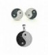 CONJUNTO PLATA YIN YANG PIEDRAS COLOR