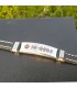 PULSERA SPOTIFY ACERO Y CUERO PESPUNTES PLANA