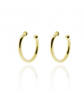 PAREJA DE PIERCING AROS PLATA CHAPADO