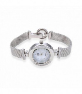 RELOJ DE PLATA MALLA PIEDRAS