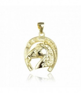 COLGANTE HERRADURA CABALLO PLATA CHAPADA