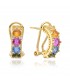 Pendientes de Colores con Cierre Omega - Plata Blanca 925 o Chapado en Oro