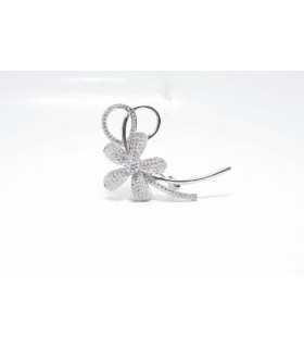 ALFILER DE PLATA ROSA CIRCONITAS TALLO