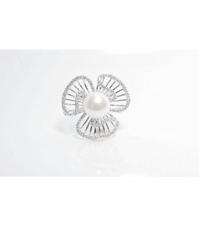 ALFILER DE PLATA ROSA CIRCONITAS PERLA